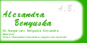 alexandra benyuska business card